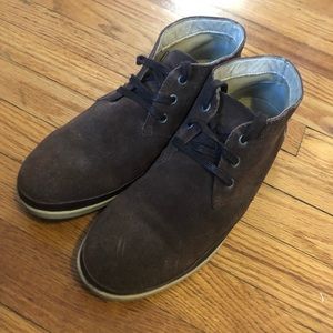 Brown suede Fred Perry boots